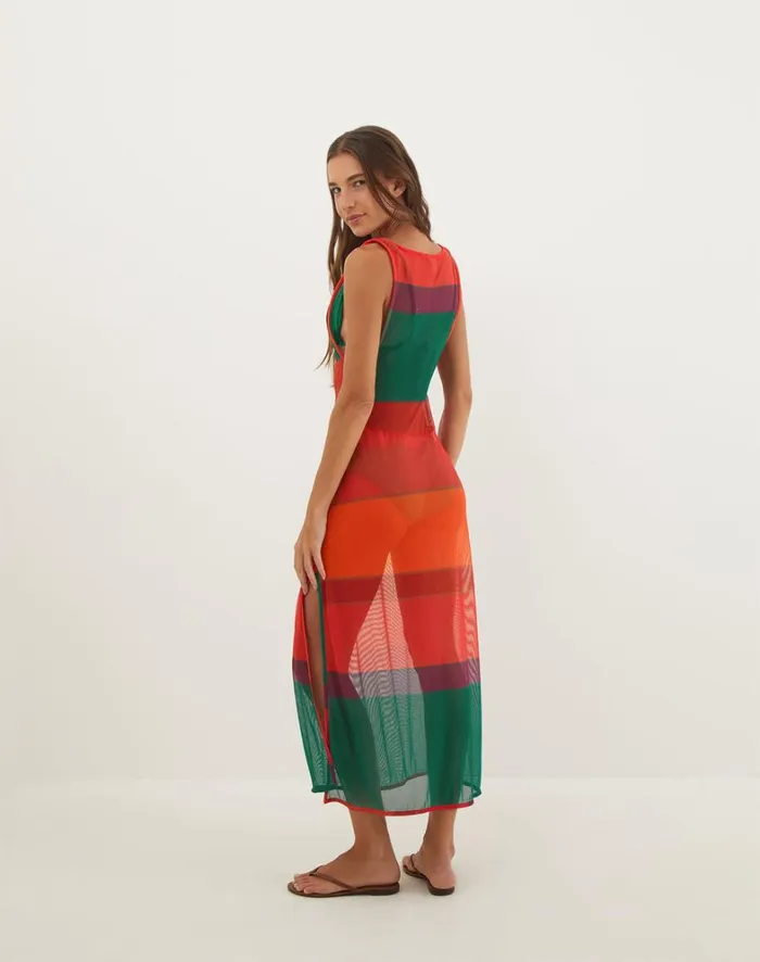Women ViX Paula Hermanny Cover Ups Twist Long Cover Up 8211 Heatwave