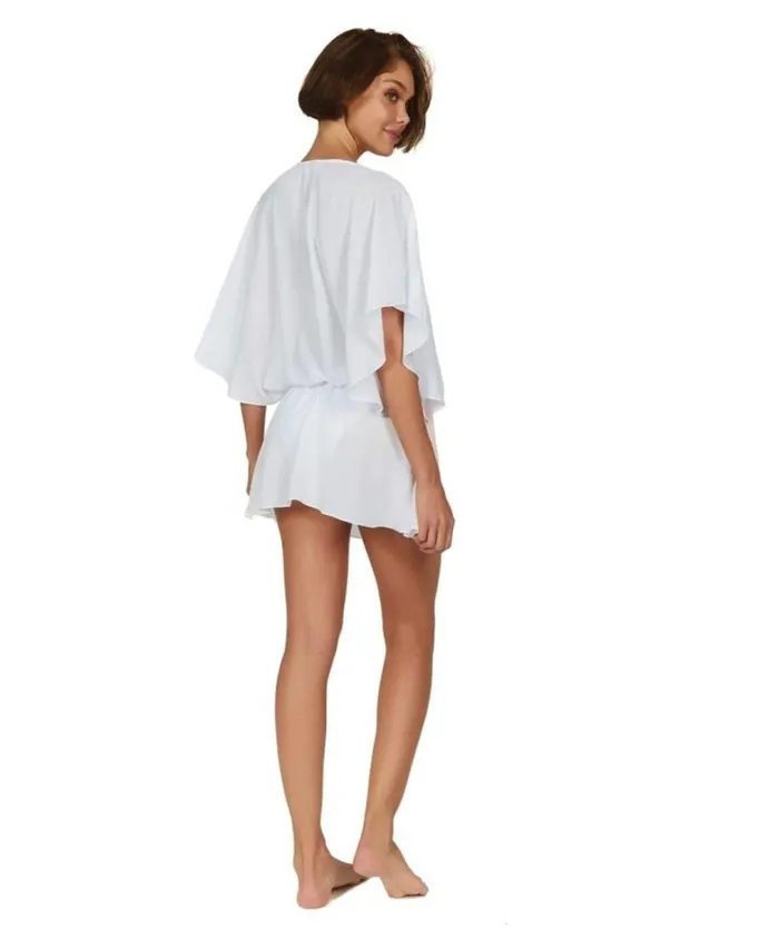 Women ViX Paula Hermanny Cover Ups Vintage Pleats Tunic 8211 White