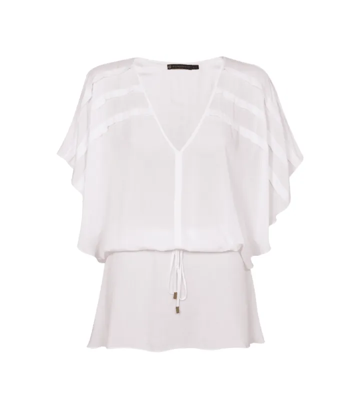 Women ViX Paula Hermanny Cover Ups Vintage Pleats Tunic 8211 White