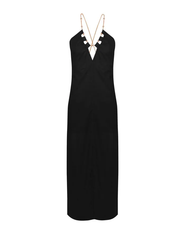 Women ViX Paula Hermanny Cover Ups Zima Long Cover Up 8211 Black