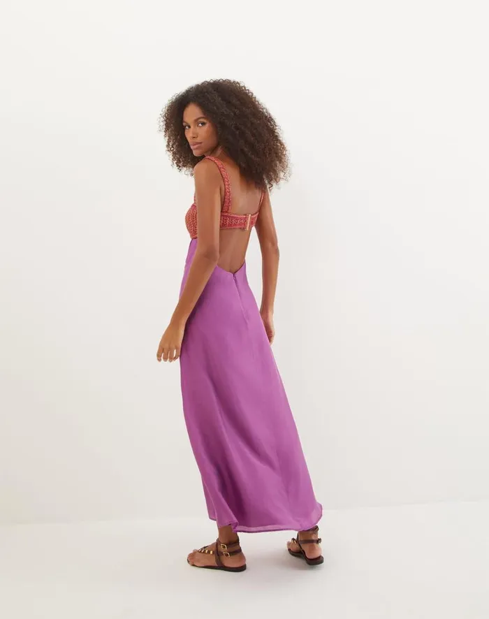 Women ViX Paula Hermanny Dresses Aria Long Dress 8211 Berry Burst