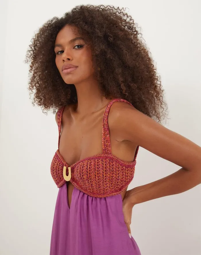 Women ViX Paula Hermanny Dresses Aria Long Dress 8211 Berry Burst