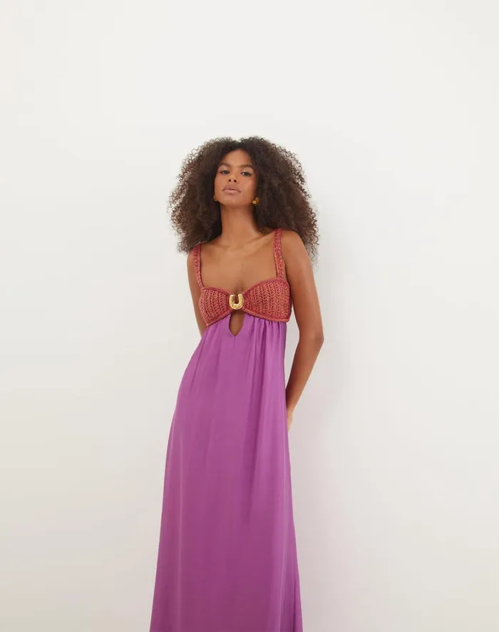 Women ViX Paula Hermanny Dresses Aria Long Dress 8211 Berry Burst