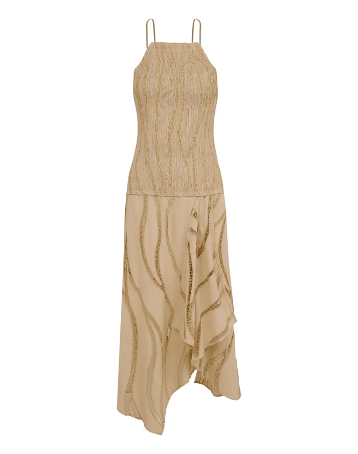 Women ViX Paula Hermanny Dresses Belle Midi Dress 8211 Santal