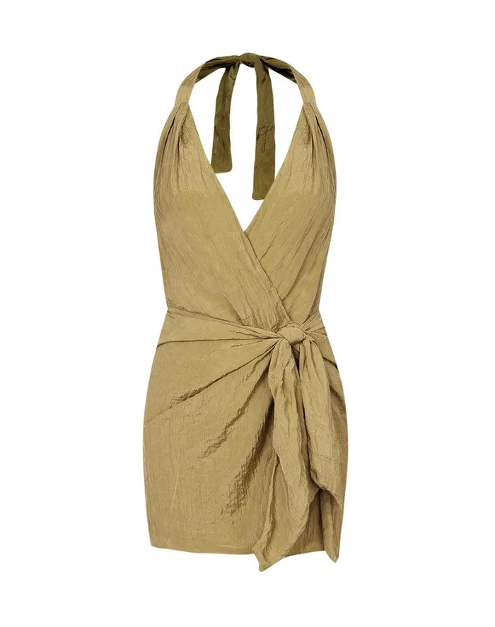 Women ViX Paula Hermanny Dresses Cane Short Dress 8211 Olivine