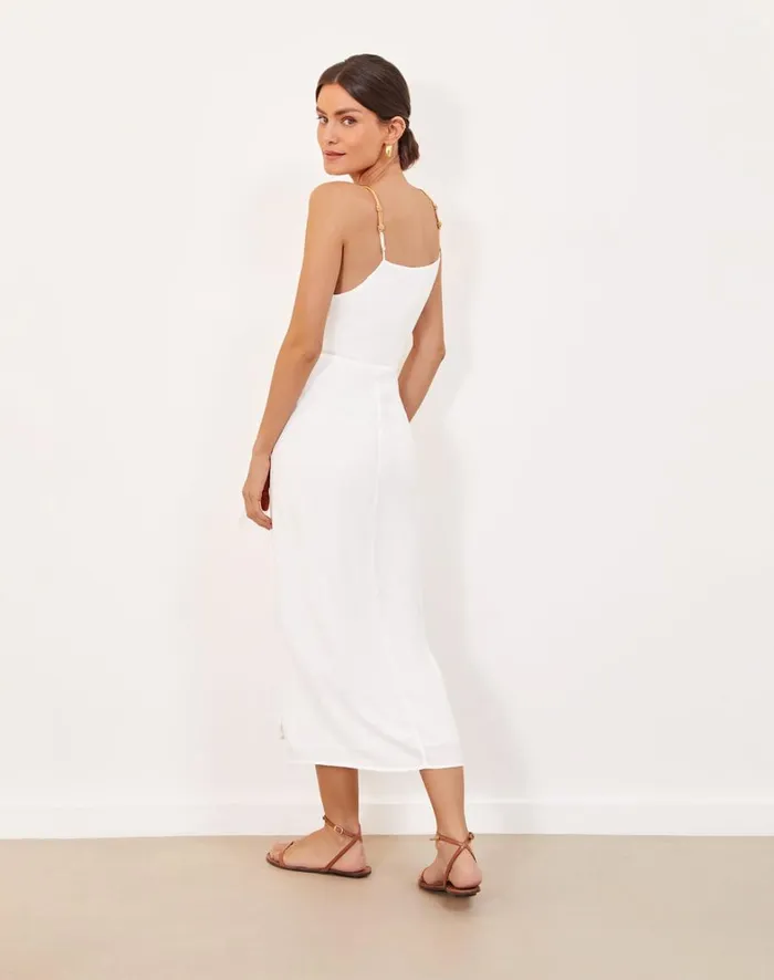 Women ViX Paula Hermanny Dresses Carly Detail Midi Dress 8211 Off White