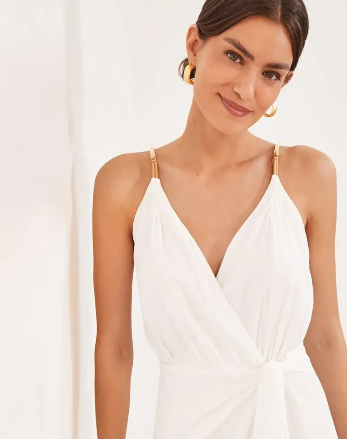Women ViX Paula Hermanny Dresses Carly Detail Midi Dress 8211 Off White