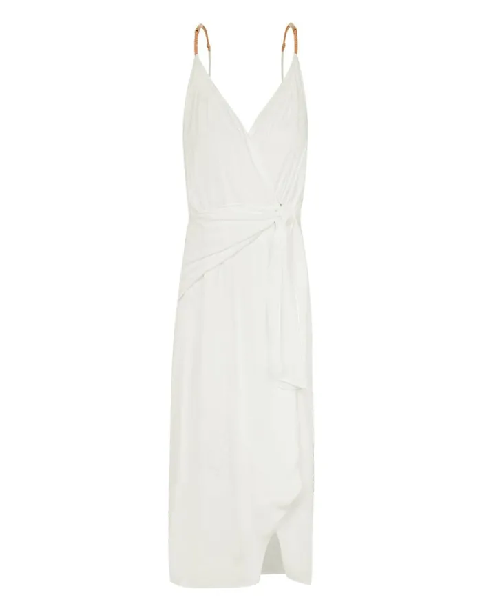 Women ViX Paula Hermanny Dresses Carly Detail Midi Dress 8211 Off White