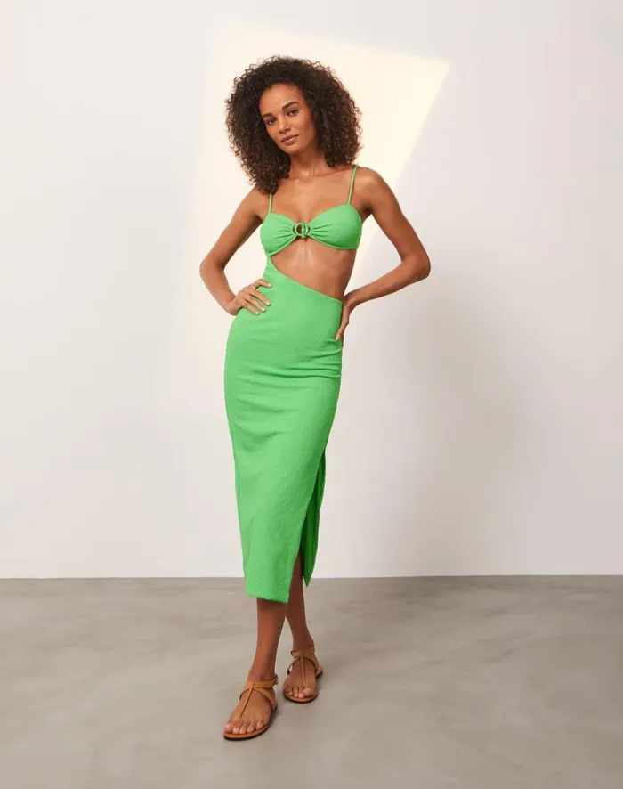 Women ViX Paula Hermanny Dresses Firenze Kelly Detail Midi Dress 8211 Seaside Women ViX Paula Hermanny Dresses Firenze Kelly Detail Midi Dress 8211 Seaside
