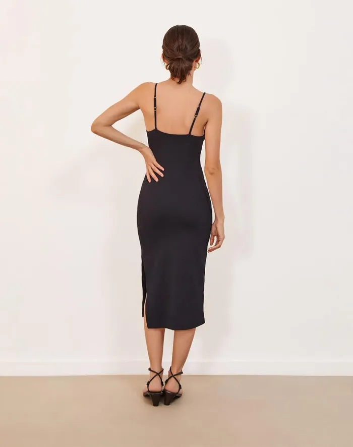 Women ViX Paula Hermanny Dresses Firenze Lou Midi Dress 8211 Black