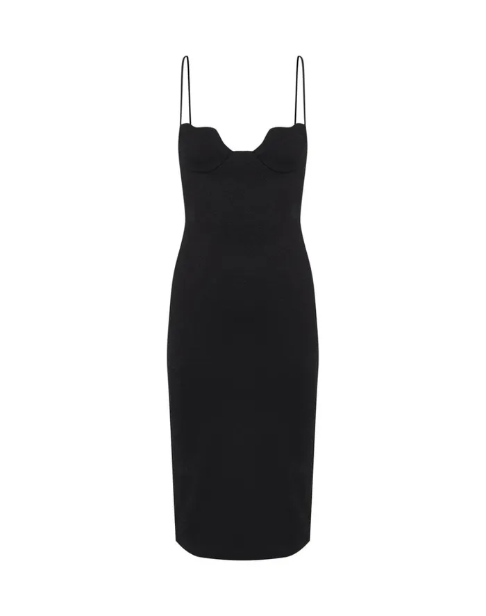 Women ViX Paula Hermanny Dresses Firenze Lou Midi Dress 8211 Black