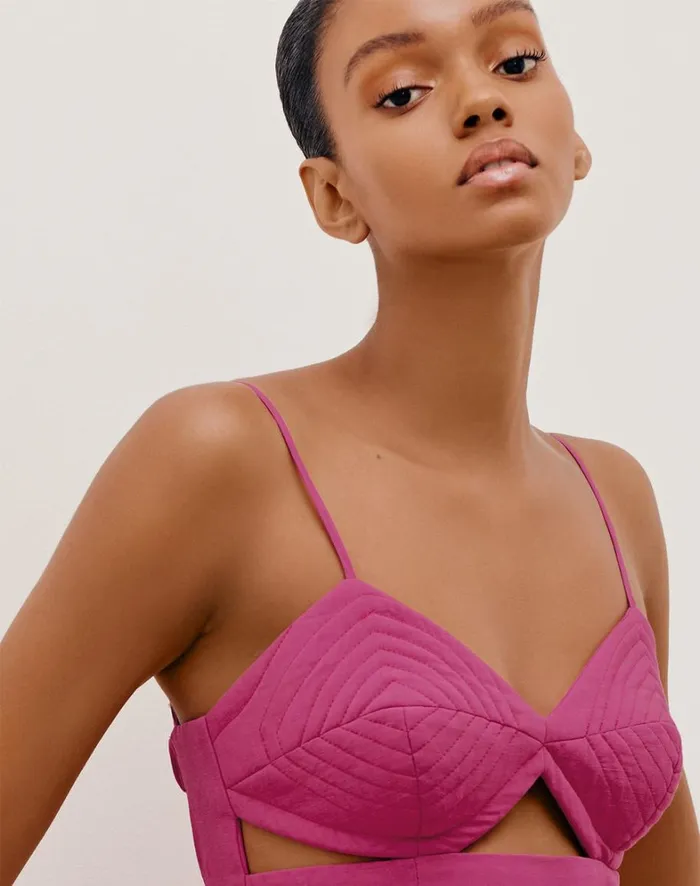 Women ViX Paula Hermanny Dresses Francis Midi Dress 8211 Bubblegum