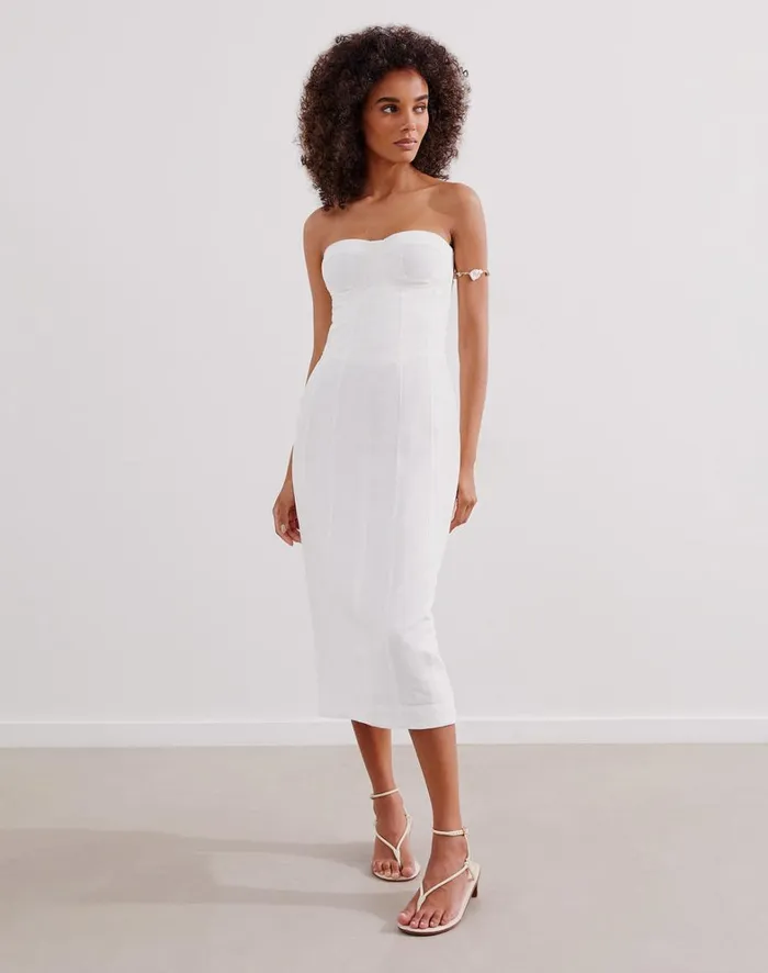 Women ViX Paula Hermanny Dresses Inara Midi Dress 8211 Off White