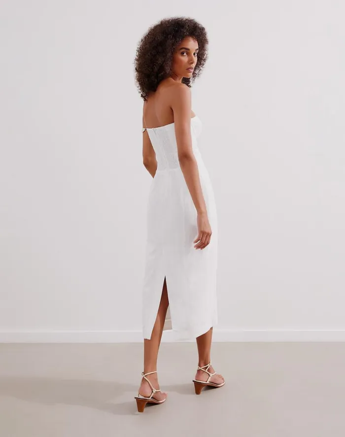 Women ViX Paula Hermanny Dresses Inara Midi Dress 8211 Off White