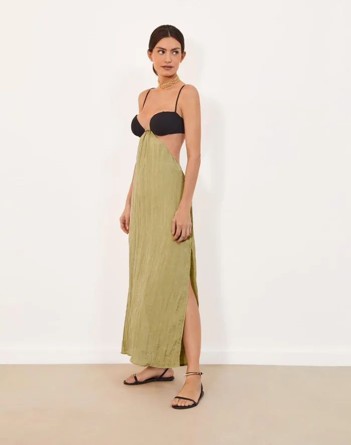 Women ViX Paula Hermanny Dresses Iona Long Dress 8211 Olivine