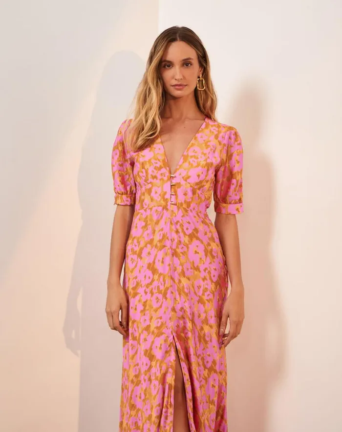 Women ViX Paula Hermanny Dresses Lorelay Detail Midi Dress 8211 Mosqueta