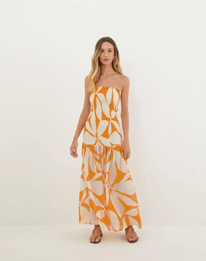 Women ViX Paula Hermanny Dresses Maira Long Dress 8211 Bossa Sunset