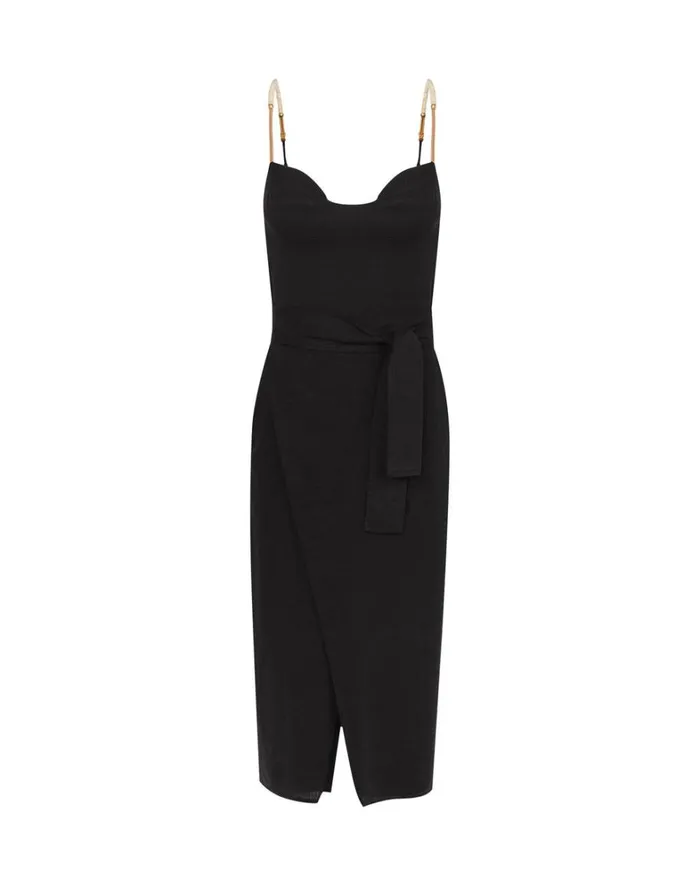 Women ViX Paula Hermanny Dresses Nila Detail Midi Dress 8211 Black
