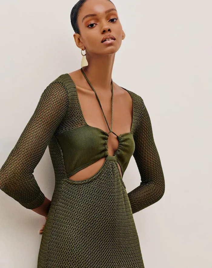 Women ViX Paula Hermanny Dresses Penny Long Dress 8211 Avocado
