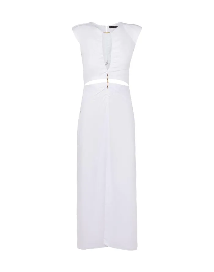 Women ViX Paula Hermanny Dresses Saori Detail Midi Dress 8211 Off White