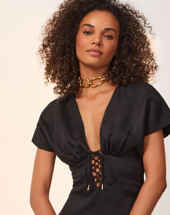 Women ViX Paula Hermanny Dresses Saskia Short Dress 8211 Black