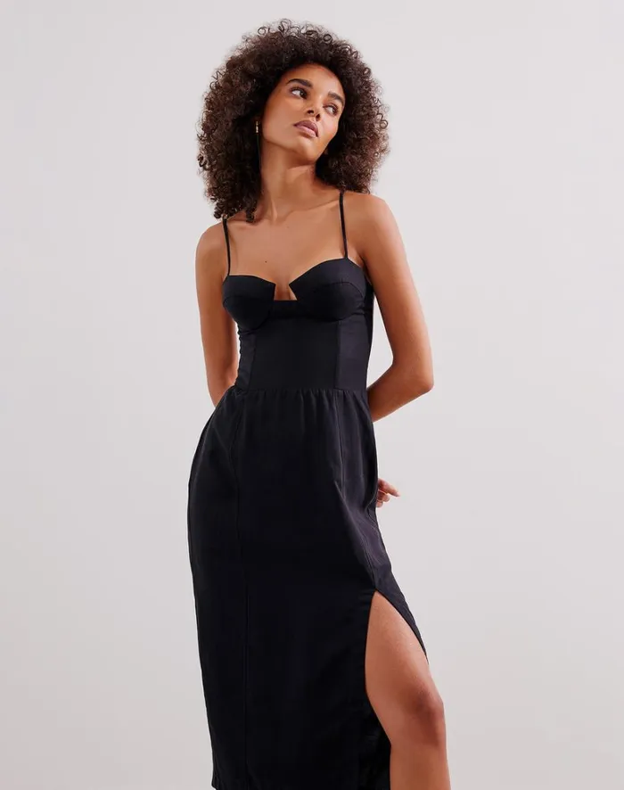Women ViX Paula Hermanny Dresses Shan Midi Dress 8211 Black