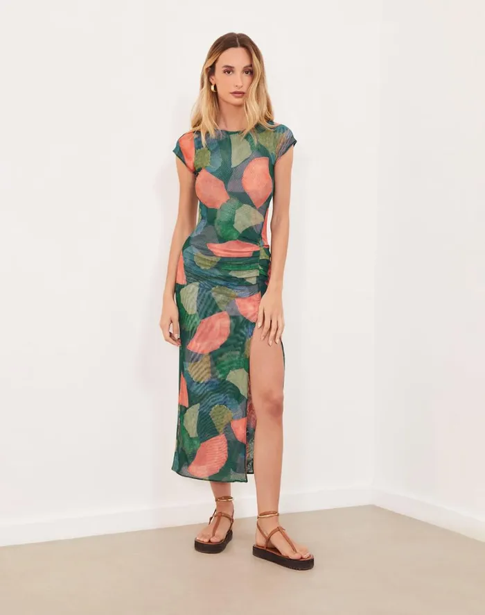 Women ViX Paula Hermanny Dresses Suzi Midi Dress 8211 Waterlily