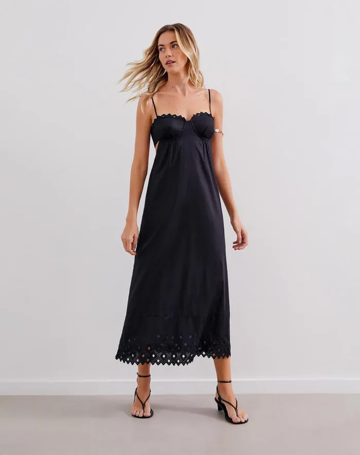 Women ViX Paula Hermanny Dresses Tess Long Dress 8211 Black