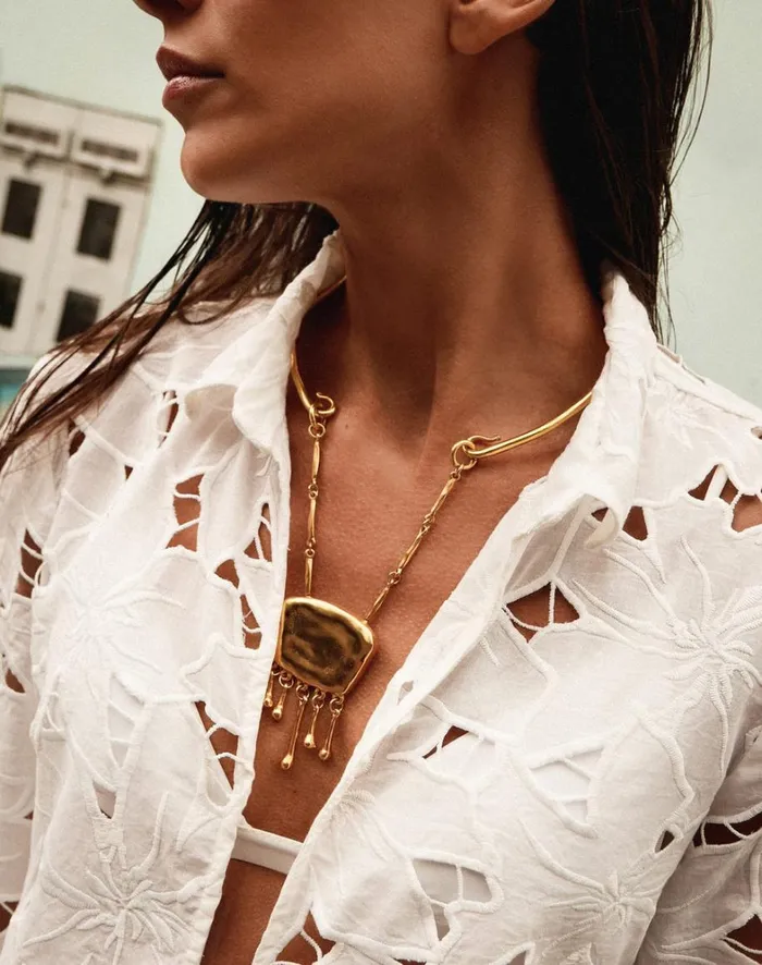 Women ViX Paula Hermanny Jewelry Zaya Collar 8211 Gold
