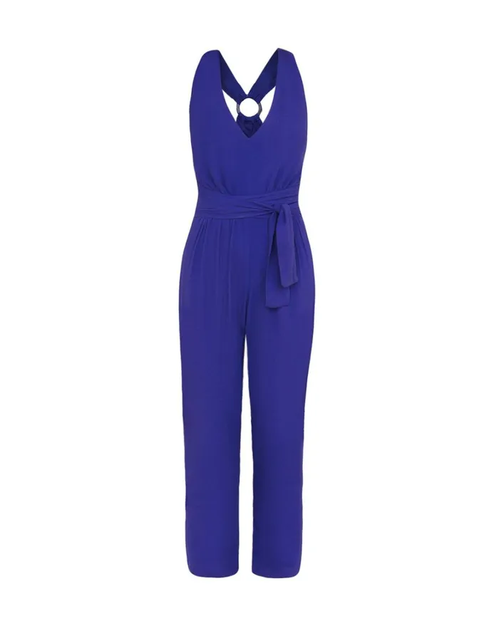 Women ViX Paula Hermanny Jumpsuits and Rompers Hannah Detail Jumpsuit 8211 Lazuli