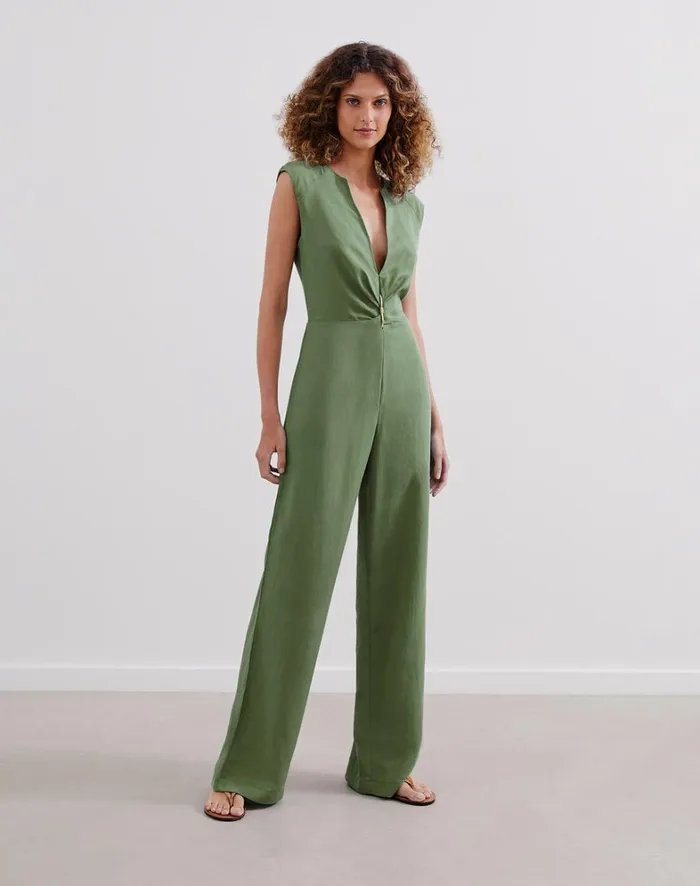 Women ViX Paula Hermanny Jumpsuits and Rompers Raika Detail Jumpsuit 8211 Aspen