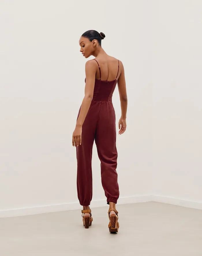 Women ViX Paula Hermanny Jumpsuits and Rompers Tuane Jumpsuit 8211 Cranberry