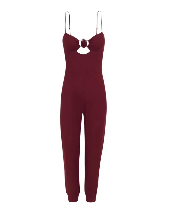 Women ViX Paula Hermanny Jumpsuits and Rompers Tuane Jumpsuit 8211 Cranberry