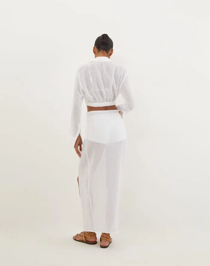 Women ViX Paula Hermanny Matching Sets Alexia Detail Blouse 8211 Off White