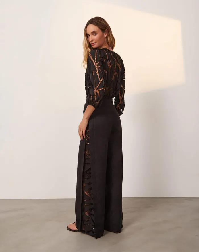 Women ViX Paula Hermanny Matching Sets Bree Pants 8211 Black