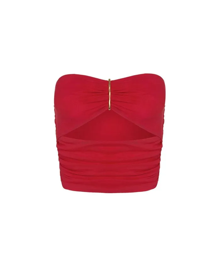 Women ViX Paula Hermanny Matching Sets Fae Top 8211 Red Poppy