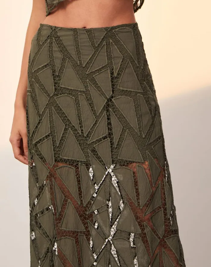 Women ViX Paula Hermanny Matching Sets Juli Long Skirt 8211 Evergreen