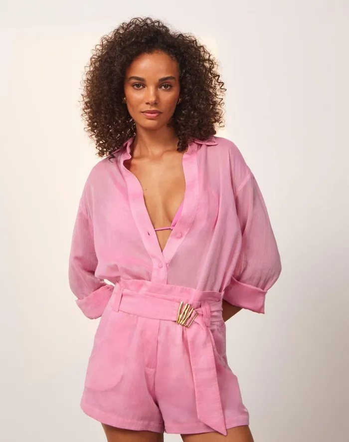 Women ViX Paula Hermanny Matching Sets Lyra Long Sleeve Blouse 8211 Gerbera