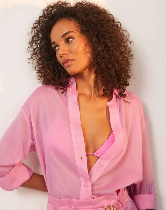 Women ViX Paula Hermanny Matching Sets Lyra Long Sleeve Blouse 8211 Gerbera
