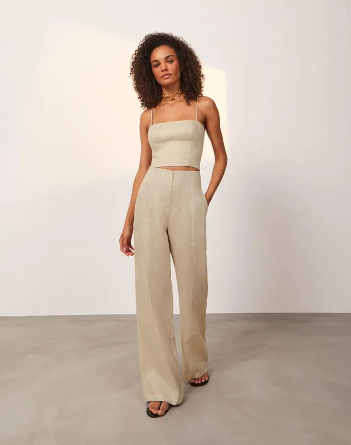 Women ViX Paula Hermanny Tops Anika Crop Top 8211 Natural