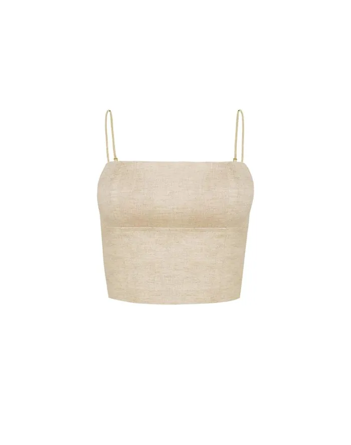 Women ViX Paula Hermanny Tops Anika Crop Top 8211 Natural
