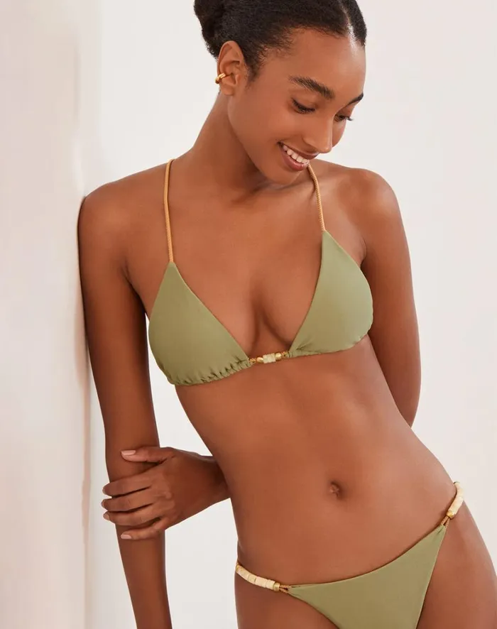 Women ViX Paula Hermanny Tops Brooke T Back Tri Top 8211 Olivine