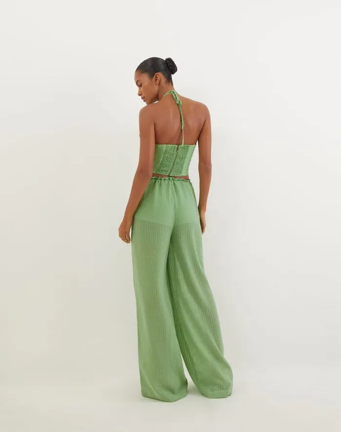 Women ViX Paula Hermanny Tops Coco Detail Top 8211 Aloe