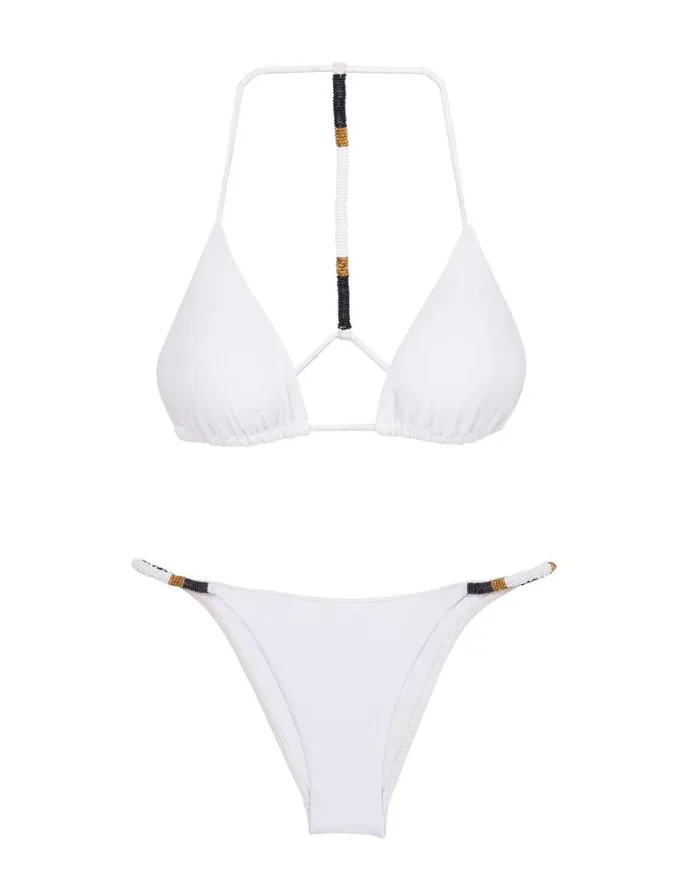 Women ViX Paula Hermanny Tops Ella Triangle Top 8211 White