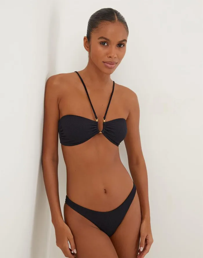 Women ViX Paula Hermanny Tops Firenze Callie Bandeau Top 8211 Black