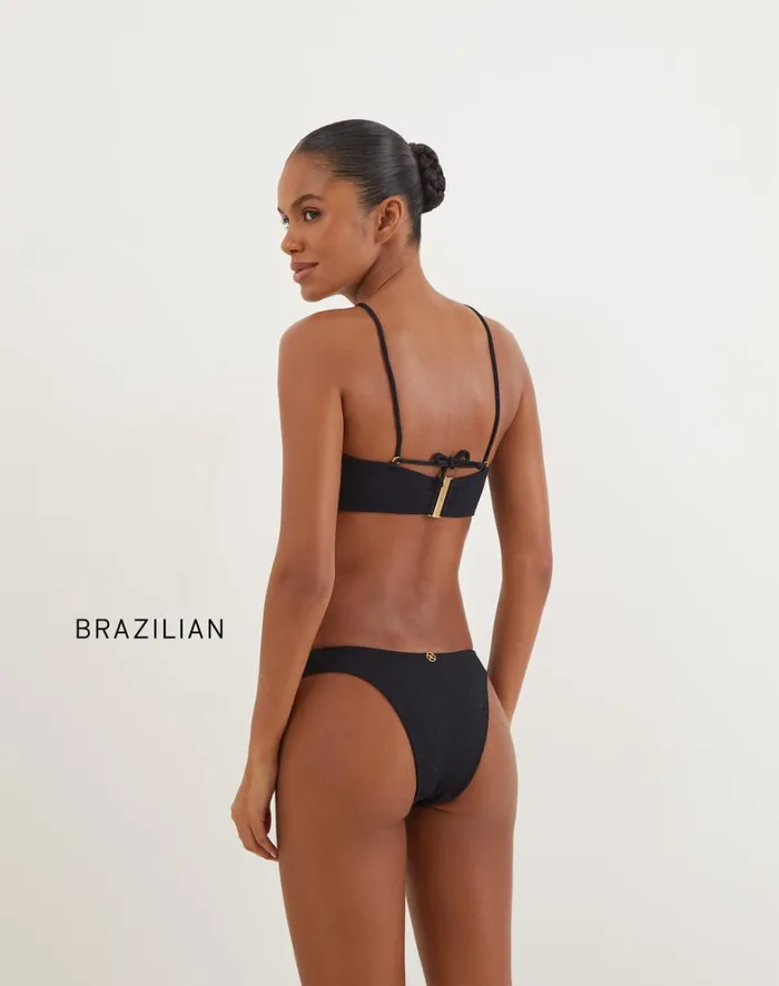 Women ViX Paula Hermanny Tops Firenze Callie Bandeau Top 8211 Black