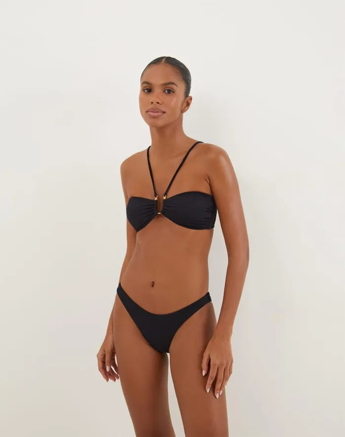 Women ViX Paula Hermanny Tops Firenze Callie Bandeau Top 8211 Black