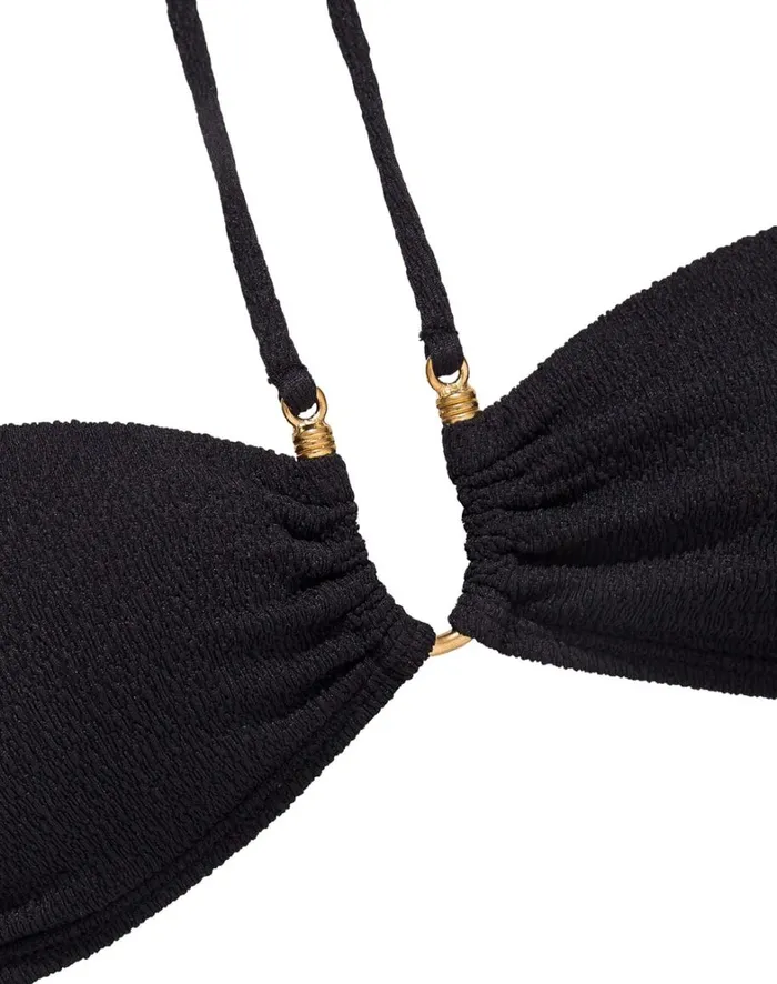 Women ViX Paula Hermanny Tops Firenze Callie Bandeau Top 8211 Black