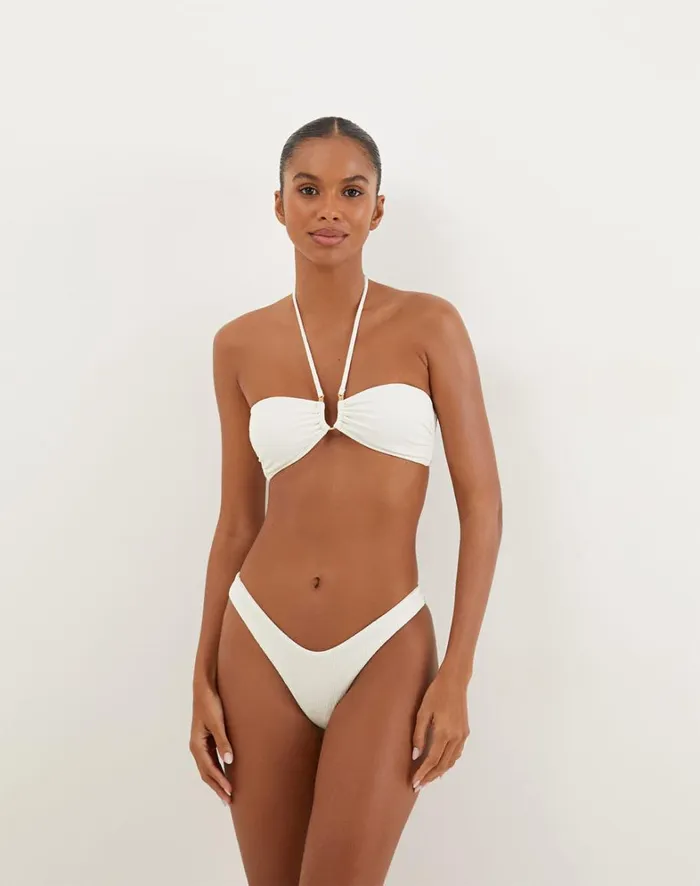 Women ViX Paula Hermanny Tops Firenze Callie Bandeau Top 8211 White