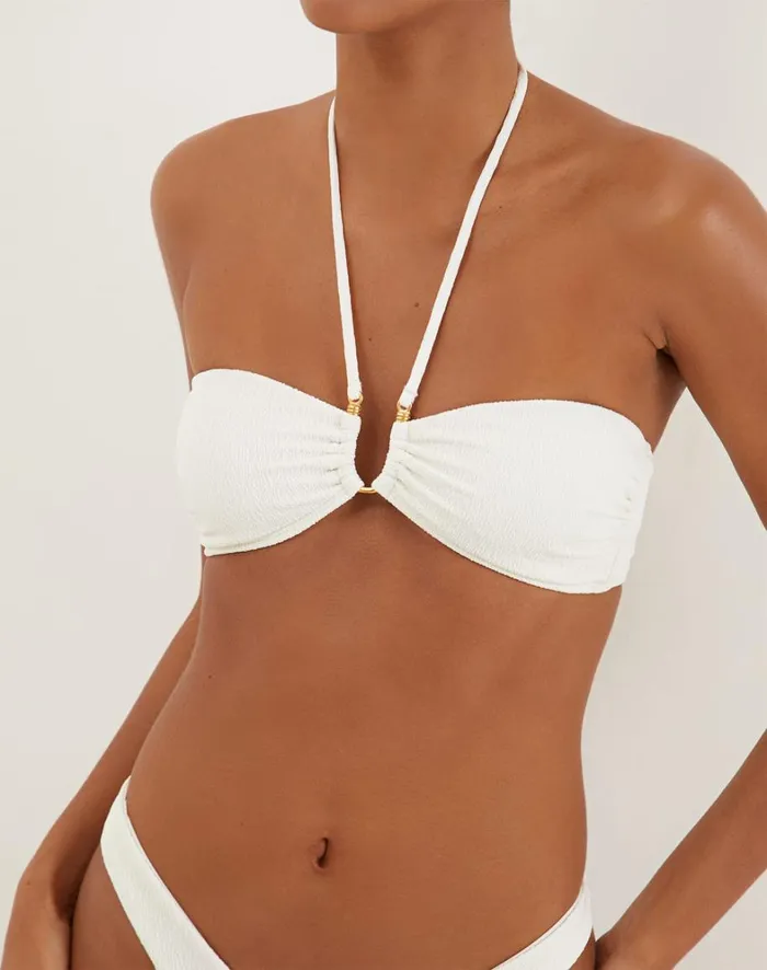 Women ViX Paula Hermanny Tops Firenze Callie Bandeau Top 8211 White